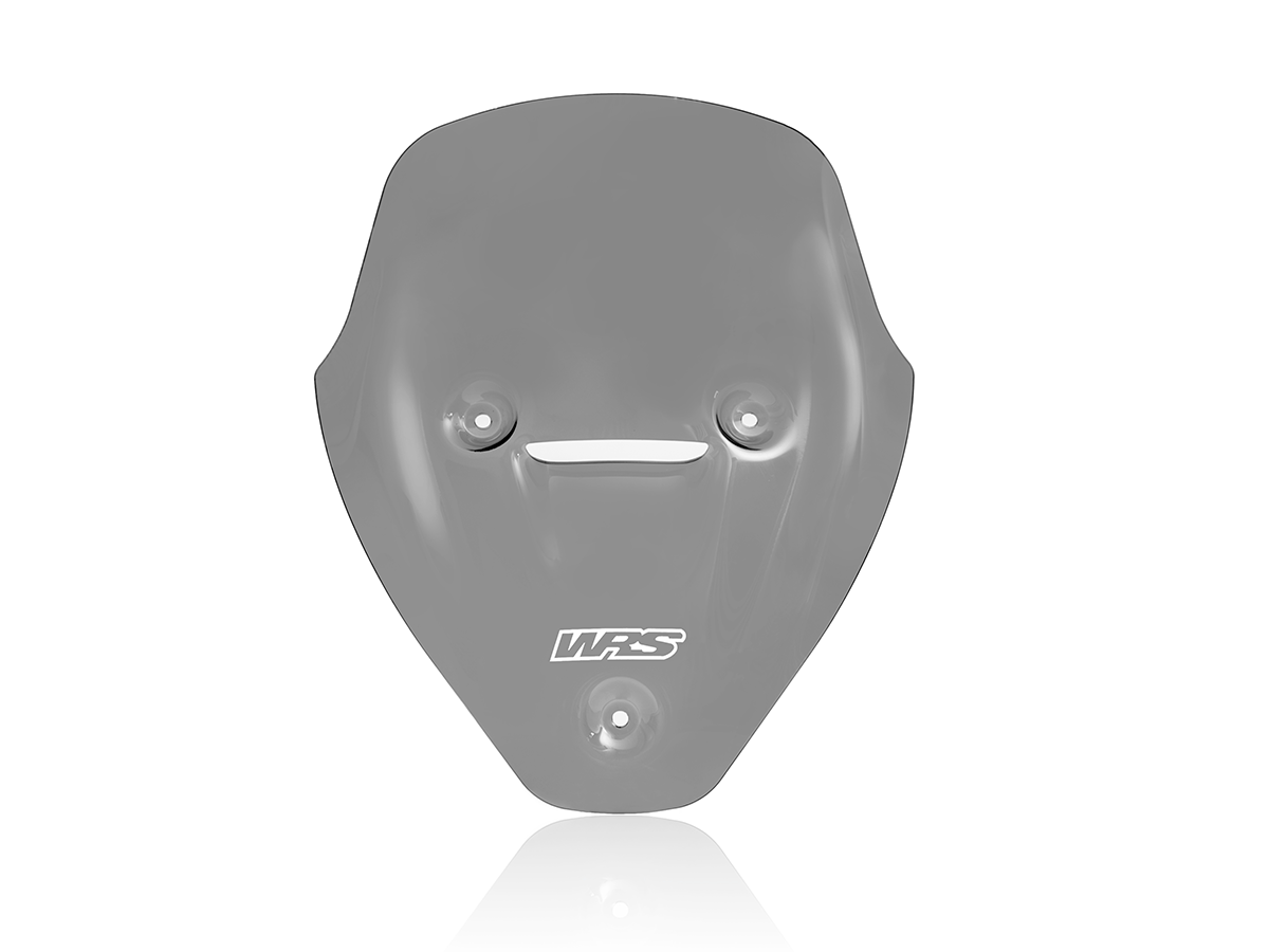 Plexi motocyklu WRS TOURING pro DUCATI DIAVEL V4 1200 ABS rok 2023, výška plexi 33,5 cm, šíře plexi 28 cm, barva tmavě kouřové