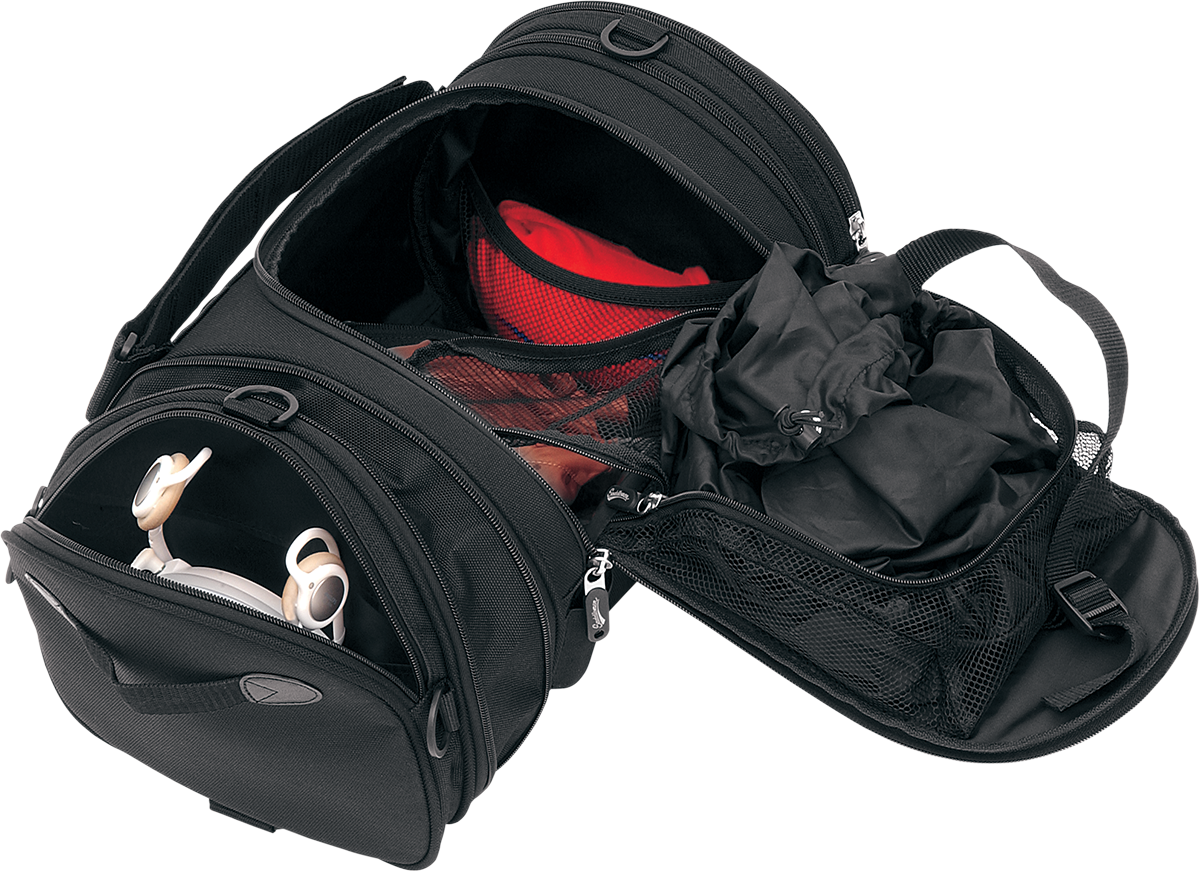 Zadní textilní brašna na motocykl SADDLEMEN ROLL BAG R 1300 XLE Deluxe Roll Bag EX000045 , barva černá, objem 21,30 litrů - nerozšířená 
