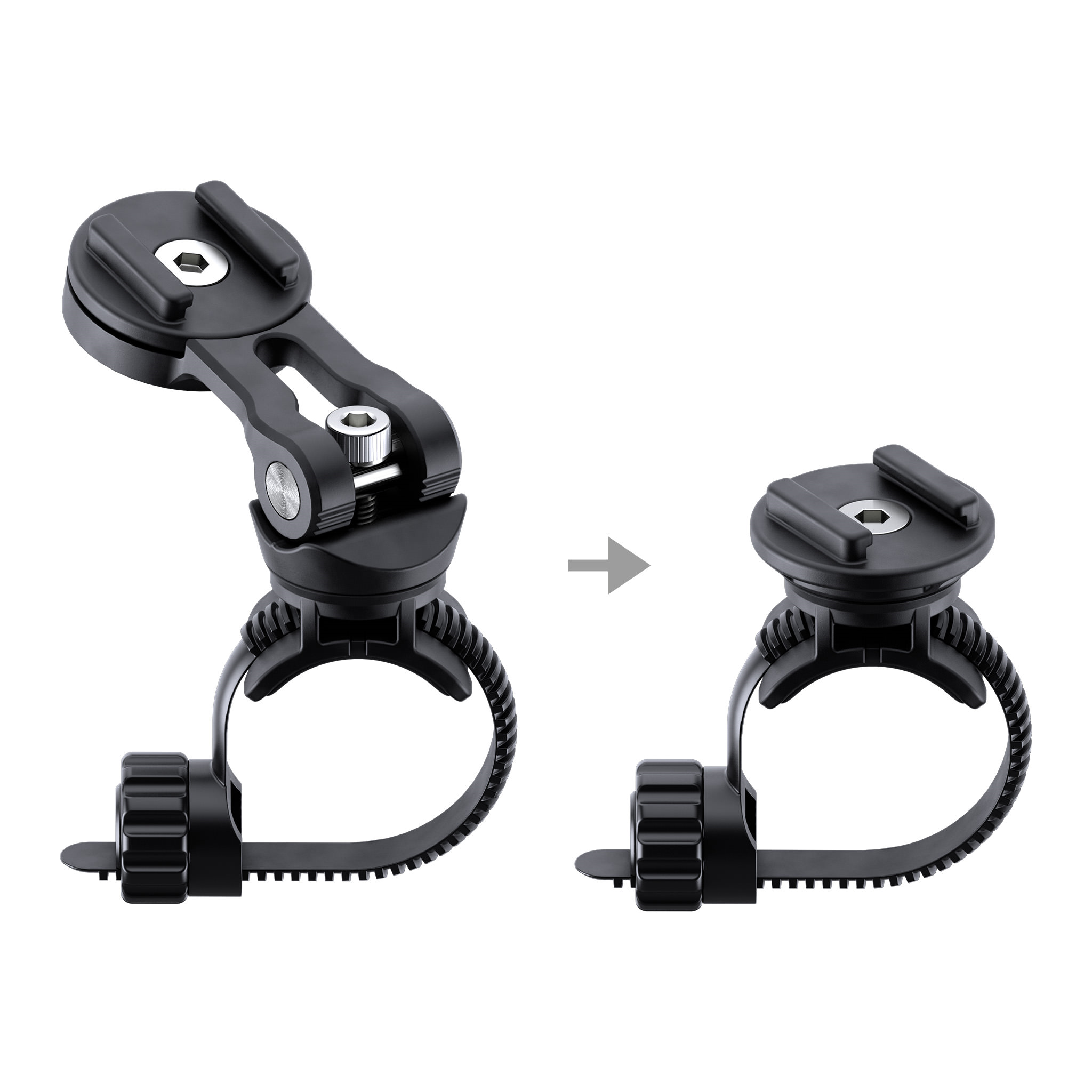 Držák mobilního telefonu pro jízdní kola SP CONNECT UNIVERSAL BIKE MOUNT 53342, připevnění řídítka nebo představec o průměru mezi 22 a 42 mm