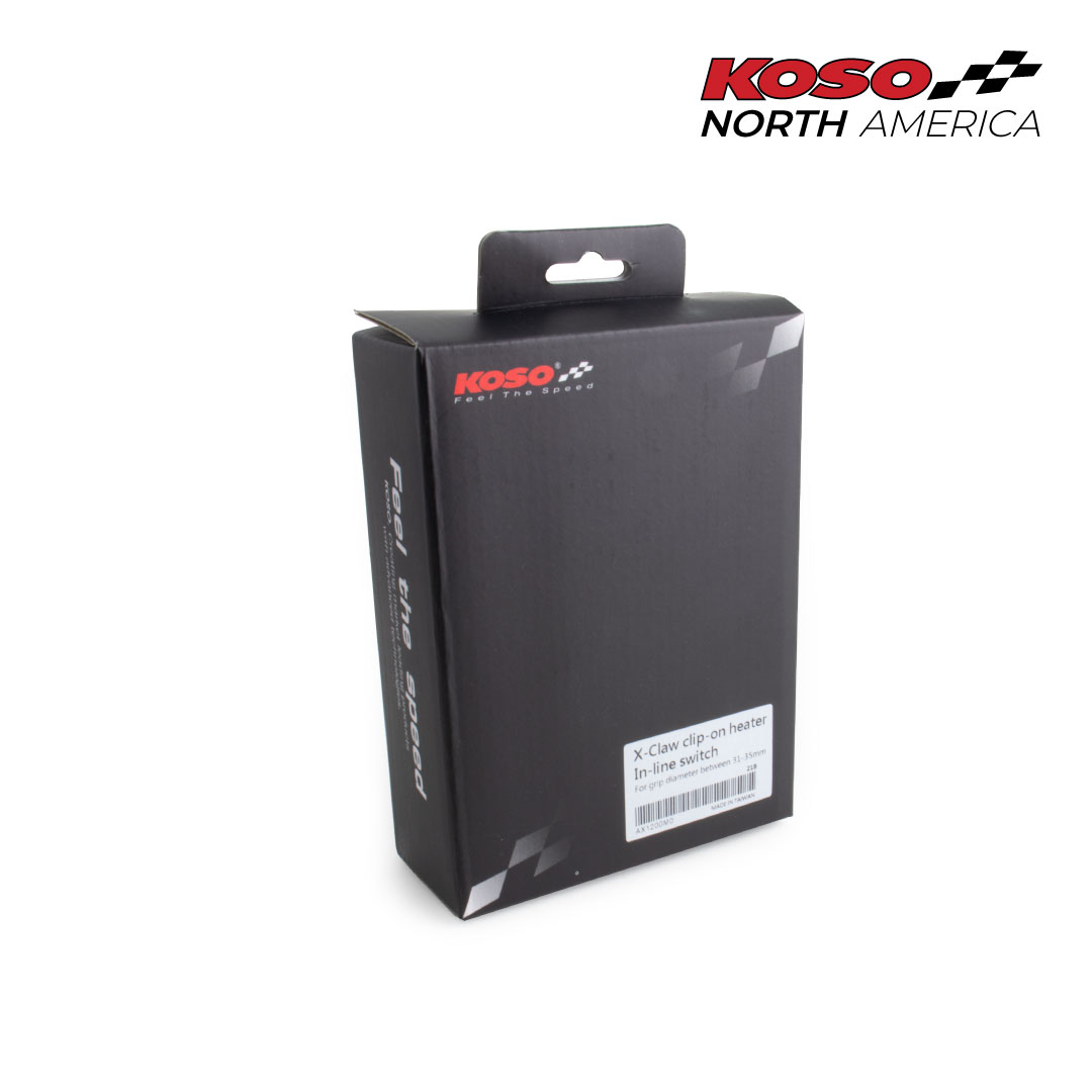 Vyhřívané návleky na gripy / rukojeti motocyklu KOSO NORTH AMERICA X-CLAWS HEATED CLIP ON 12V AX1200M0, PÁR