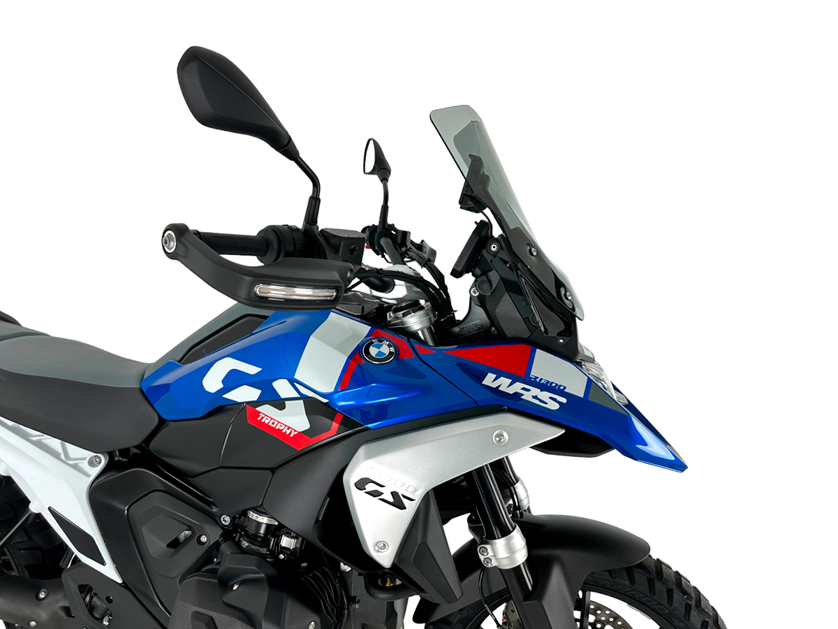 Plexi motocyklu WRS CAPONORD pro BMW R 1300 GS ABS rok 2023-2024 barva kouřová bez deflektorů 