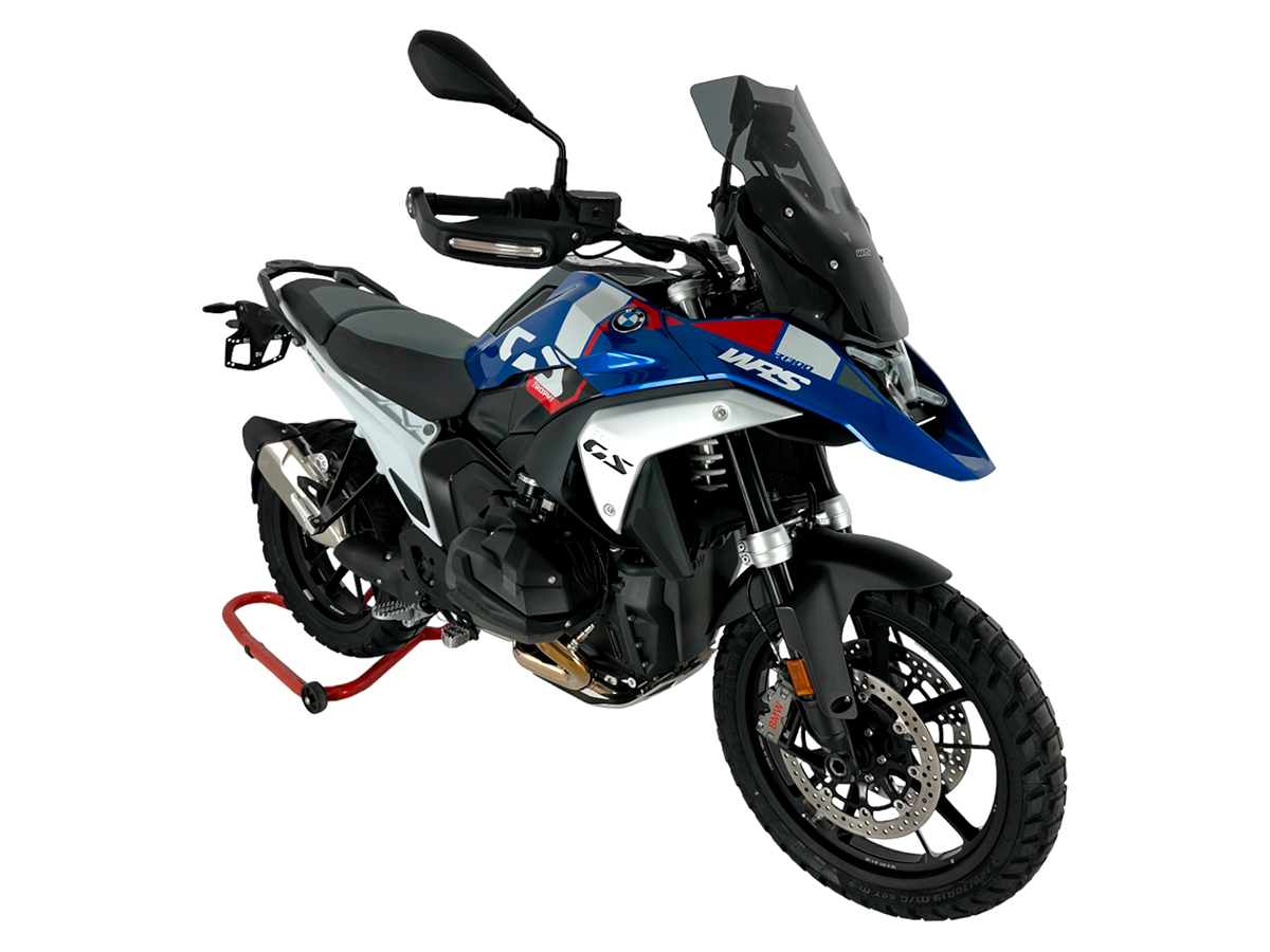 Plexi motocyklu WRS TOURING BM088FS pro BMW R 1300 GS ABS rok 2023-2024 barva tmavě kouřová bez deflektorů 