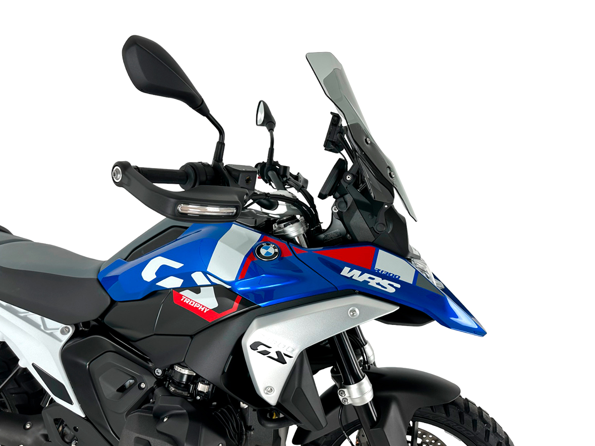 Plexi motocyklu WRS TOURING BM088F pro BMW R 1300 GS ABS rok 2023-2024 barva kouřová bez deflektorů 
