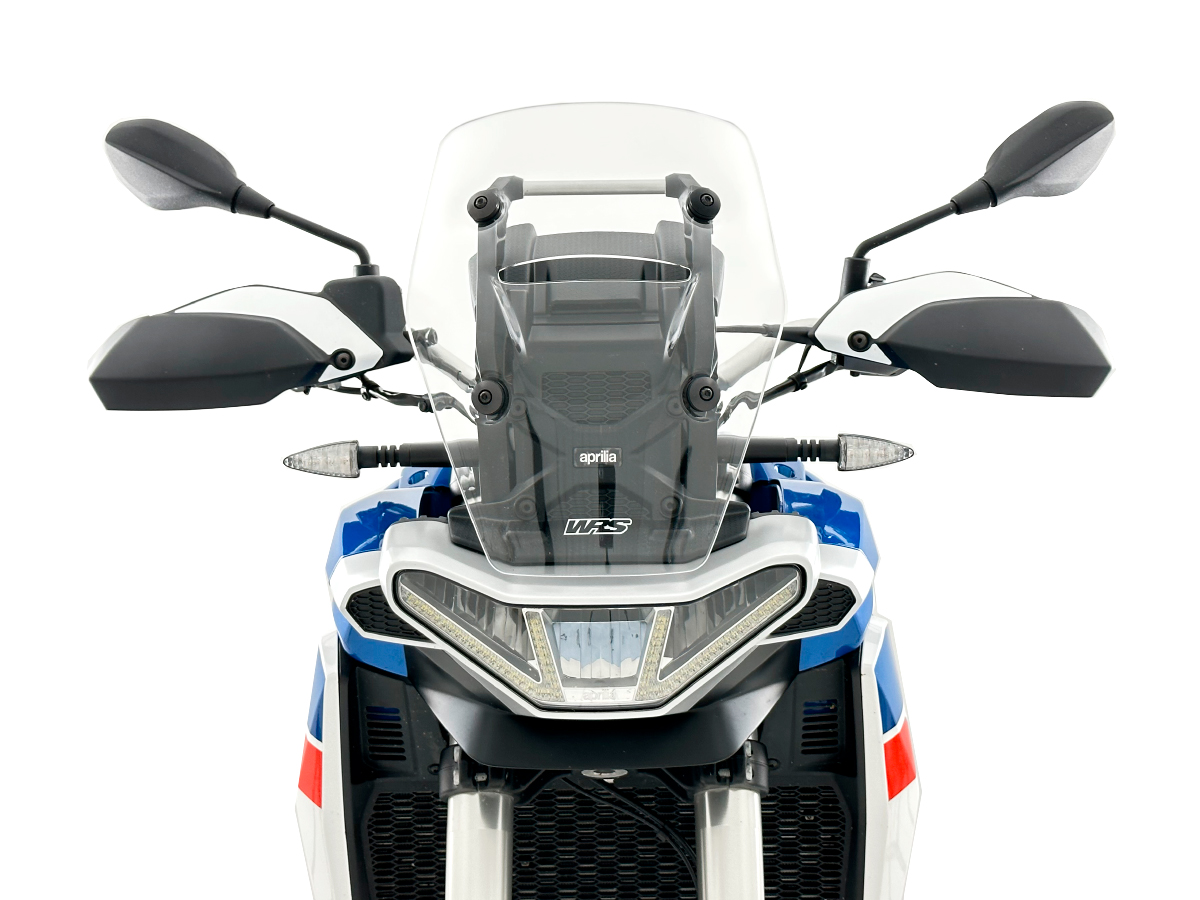 a Plexi motocyklu WRS verze ENDURO pro APRILIA TUAREG 660 rok 2022-2024 barva čirá, výška plexi 38,5 cm
