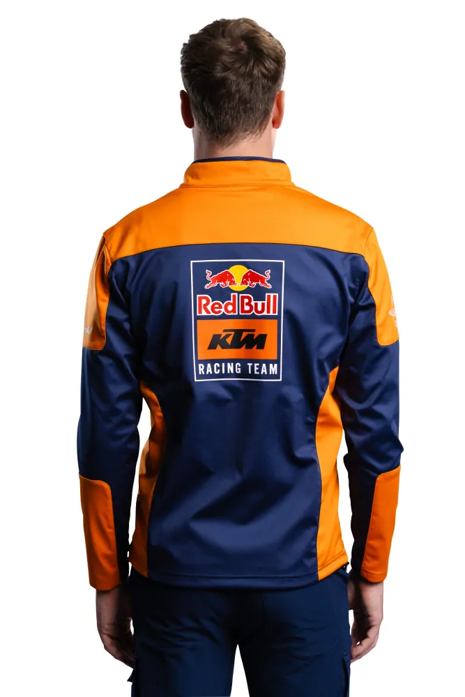Softsheelová bunda bez kapuce na zip KTM X-BOW REPLICA TEAM SOFTSHELL JACKET černá/oranžová
