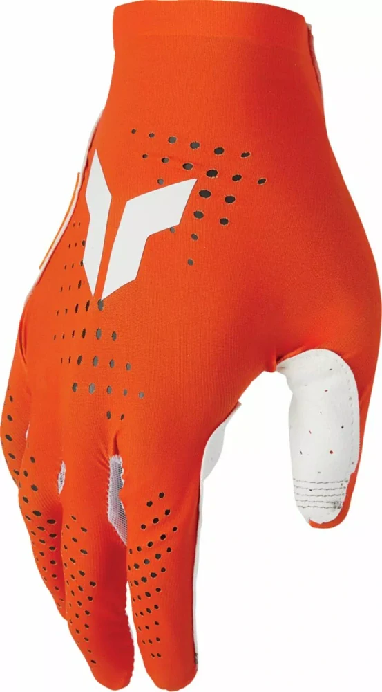 A Ventilační motokrosové / MTB rukavice s jednovrstvou dlaní THOR SPORTMODE VENTED barva oranžová/bílá, pár, VELIKOST L