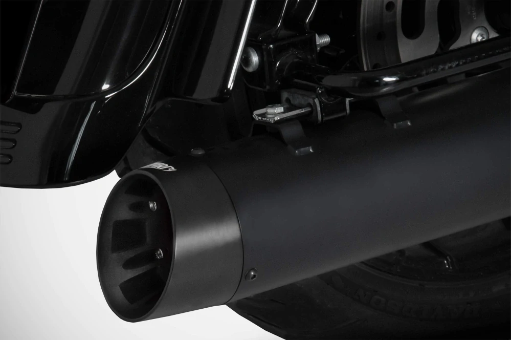 Homologované koncovky výfuku motocyklu ZARD SLIP ON MUFFLERS HOMOLOGACE E4 pro motocykl HARLEY DAVIDSON ROAD GLIDE SPECIAL rok 2017-2020 viz popis, barva černá