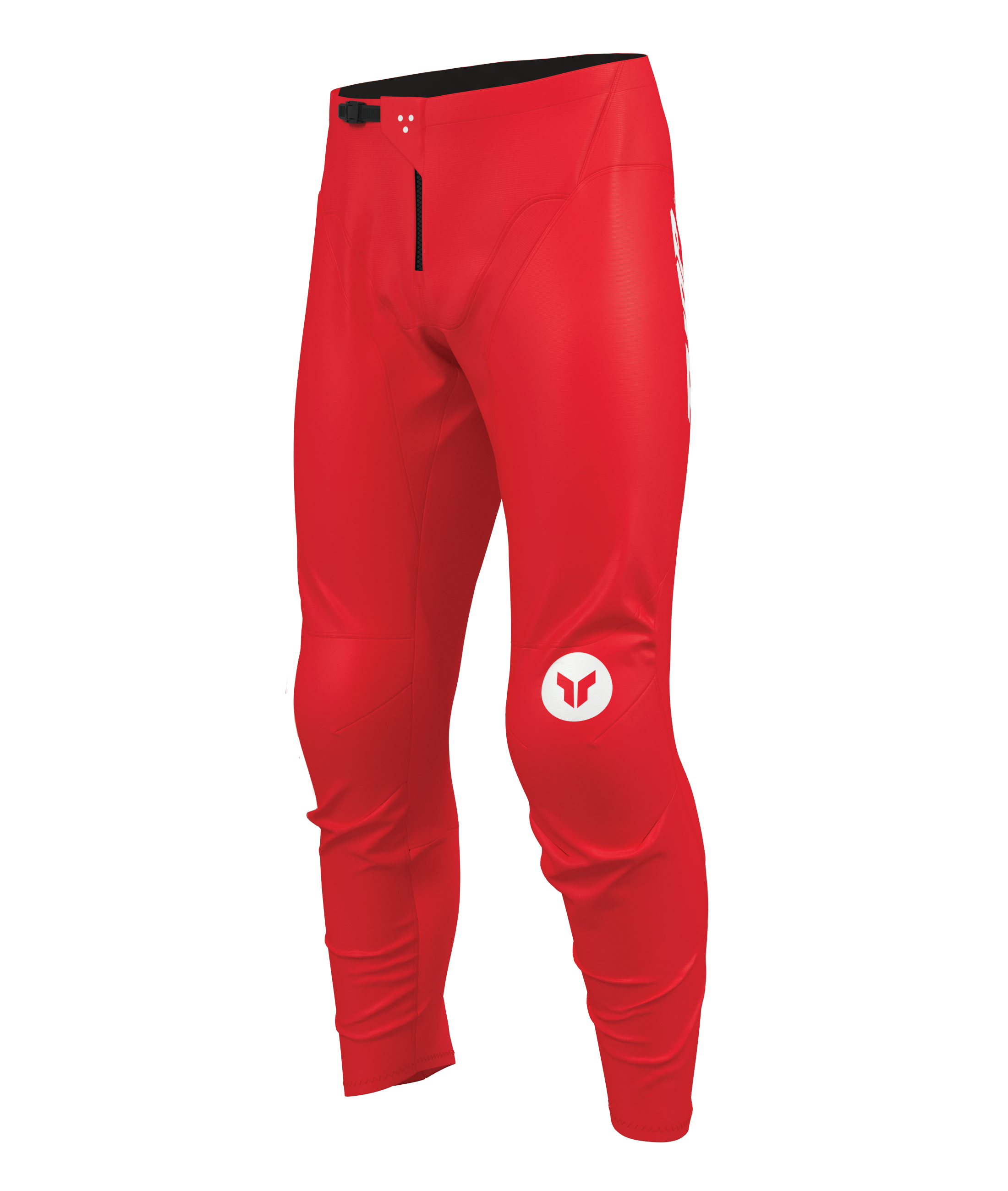 Dětské motokrosové kalhoty THOR RIDEMODE RACEWEAR MENACE barva červená/bílá