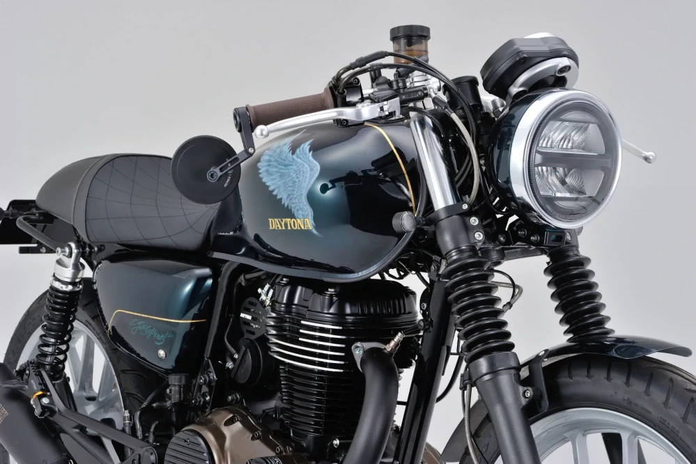 Zpětné zrcátko motocyklu na konce řidítekDAYTONA D-MIRROR-17 VF3 80801 barva černá, 1 kus