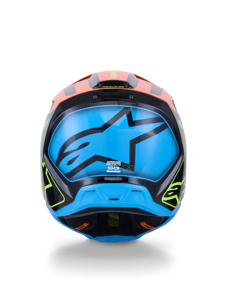 Motokrosová přilba ALPINESTARS SM3 / SM-3 / S-M3 / 8300526-1455 FRAY černá/oranžová/žlutá