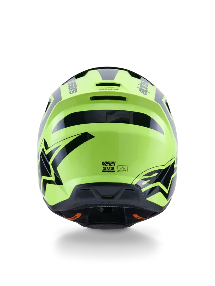 Motokrosová přilba ALPINESTARS SM3 / SM-3 / S-M3 / 8300926-5011 HEAT žlutá fluo/černá