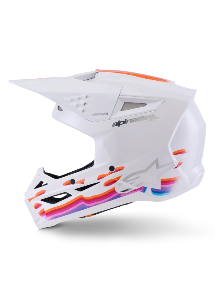 Motokrosová přilba ALPINESTARS SM3 / SM-3 / S-M3 / 8301126-2180 FORCE bílá lesklá
