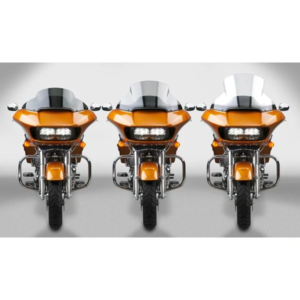 Plexi motocyklu NATIONAL CYCLE verze střední N20433 pro HARLEY DAVIDSON  FLTR/FLTRU/FLTRXS viz popis, barva tmavě šedá, výška plexi 22,8 cm