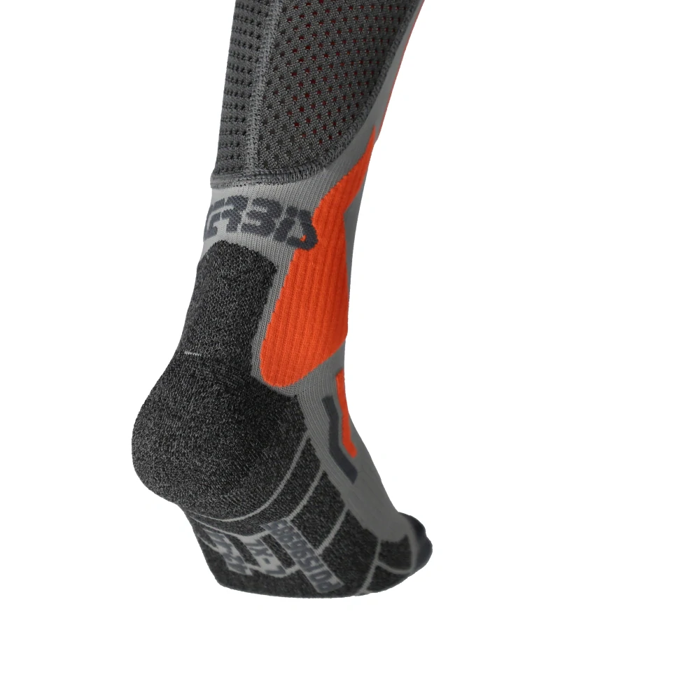 Motokrosové nadkolenky / vysoké motokosové ponožky ACERBIS X-LEG PRO VENTED barva šedá/oranžová 