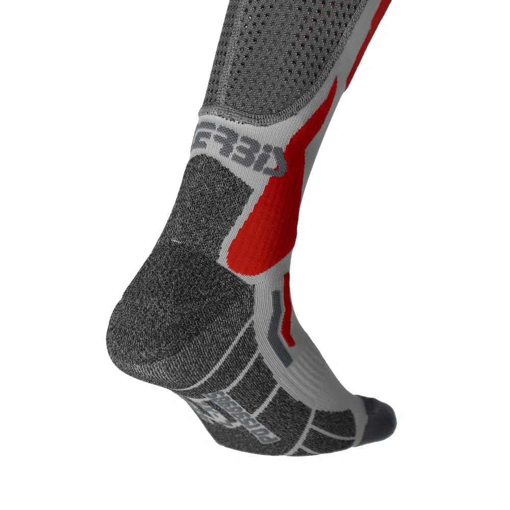 Motokrosové nadkolenky / vysoké motokosové ponožky ACERBIS X-LEG PRO VENTED barva šedá/červená