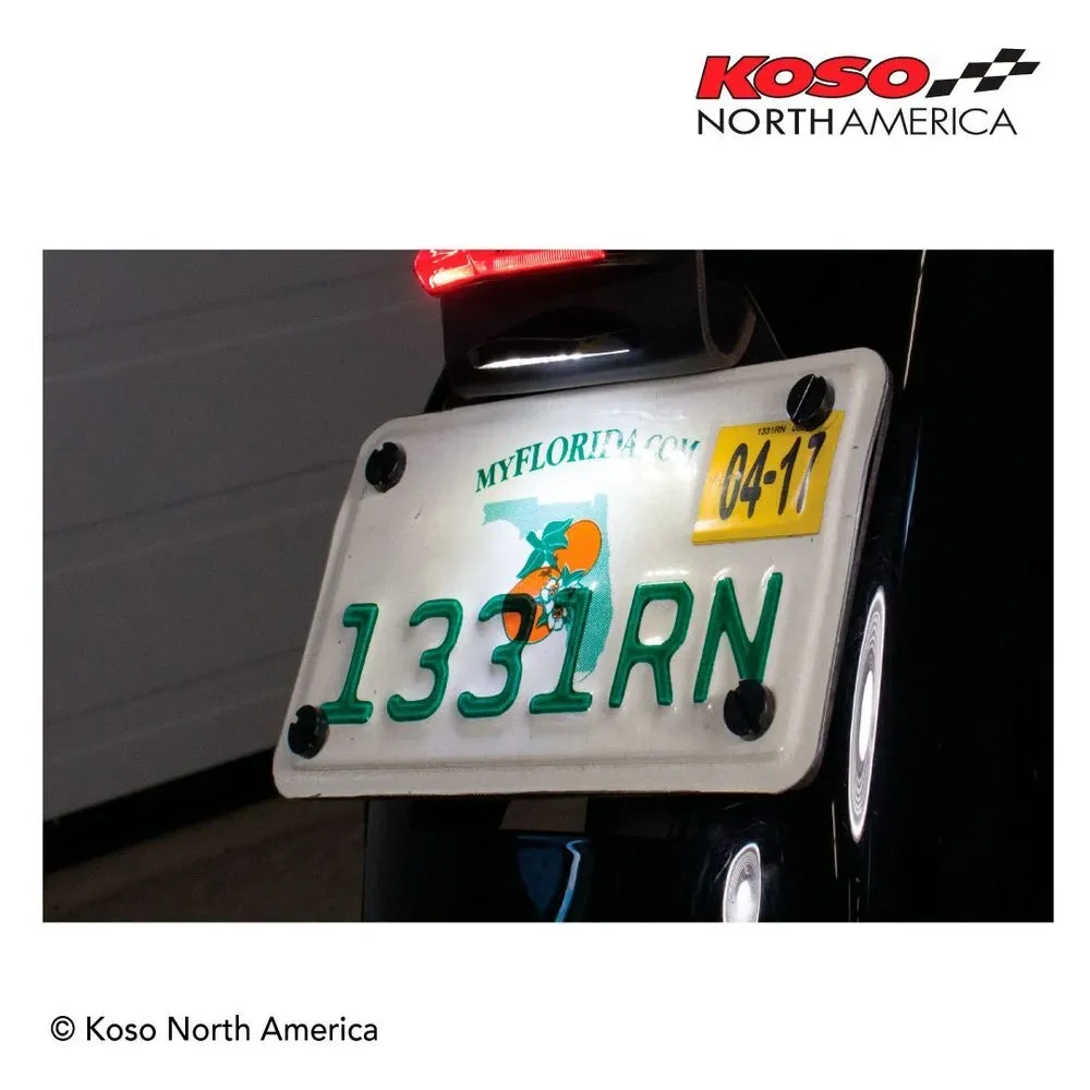 Led osvětlení SPZ motocyklu KOSO LICENSE PLATE LIGHT LED HD009200 barva černá, 12V, rozměry délka 45,6 mm x šířka 28,8 mm x výška 11,8 mm