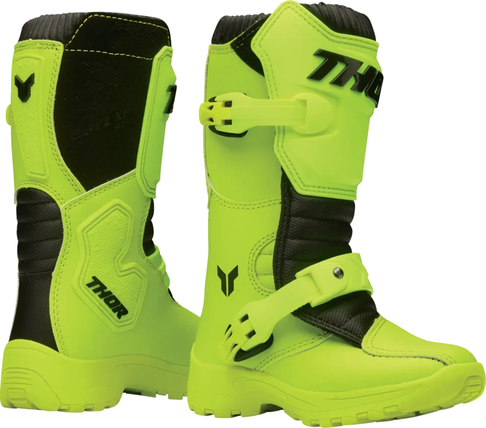 Dětské motokrosové boty / MX boty / motokrosová obuv THOR BLITZ MINI XR barva acid fluo/černá - pár