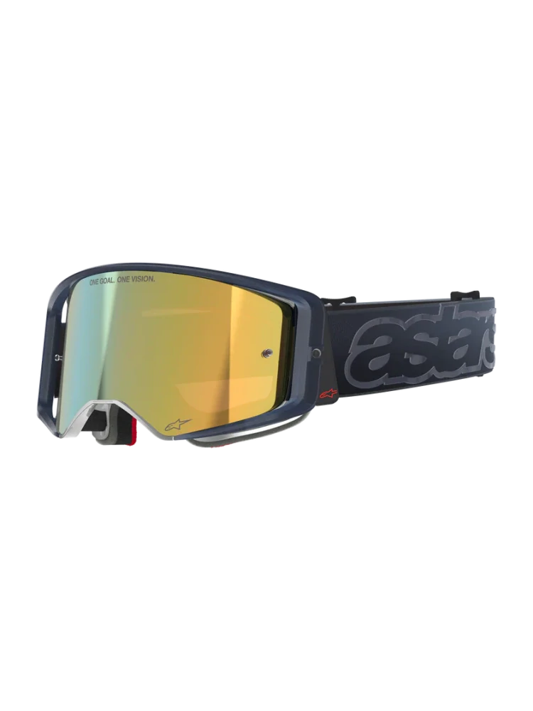 Motokrosové / enduro brýle ALPINESTARS GOGGLE SUPERTECH VISTA 5100226-1581 barva černá/šedá, zlaté zrcadlové plexi 
