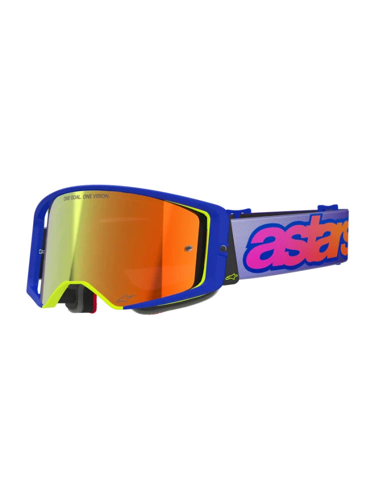Motokrosové / enduro brýle ALPINESTARS GOGGLE SUPERTECH VISTA 5100226-7285 barva modrá/žlutá, červené zrcadlové plexi 