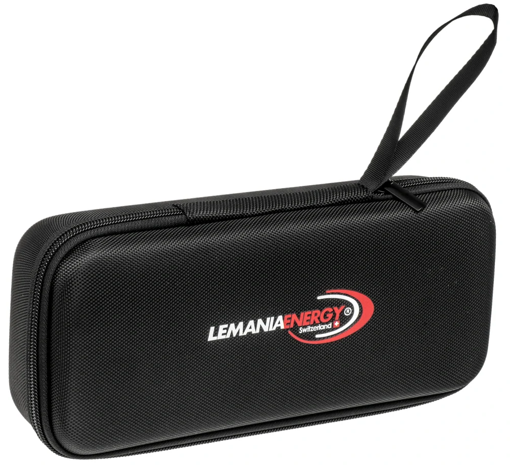 Kompaktní akumulátorový kompresor AIR-BAT 9 LEMANIA ENERGY maximální tlak 10,3 bar (150 PSI), vestavěnéLED osvětlení