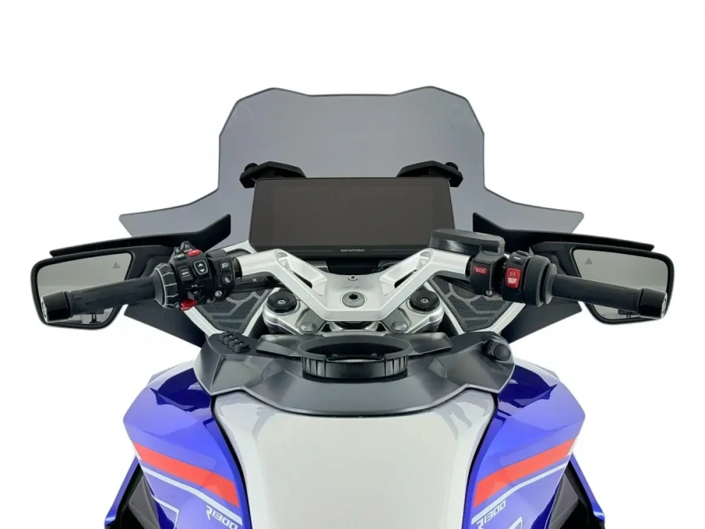 Plexi motocyklu WRS VERZE SPORT pro motocykl BMW R 1300 RT 2025-2026 barva tmavě kouřová, výška plexi 39 cm, oproti originálnímu plexi o 20,5 cm nižší