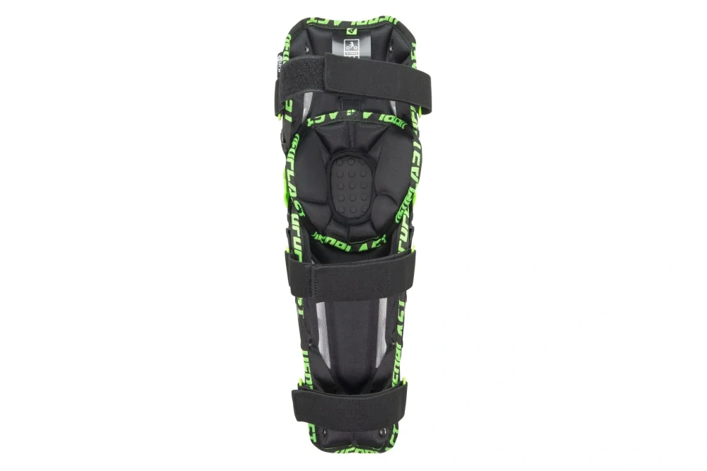 a Kloubové kolenní/holenní chrániče UFO CRYPTON KNEE/SHIN GUARD barva černá/zelená, jednotná dospělá velikost - pár