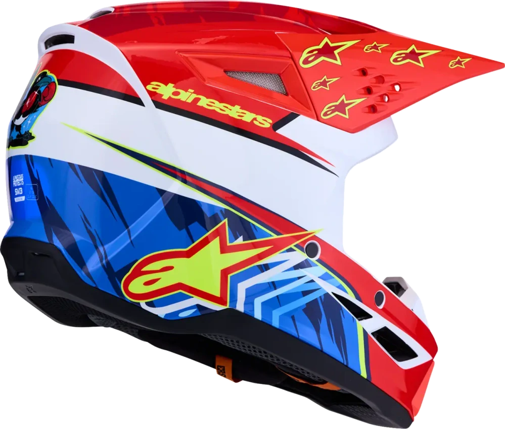 Motokrosová přilba ALPINESTARS SM3 / SM-3 / S-M3 FALCON 8300827-3206 barva červená/bílá/modrá