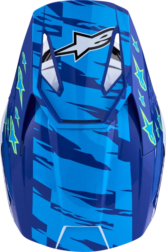 Motokrosová přilba ALPINESTARS SM3 / SM-3 / S-M3 FALCON 8300827-7347 barva černá/bílá/modrá