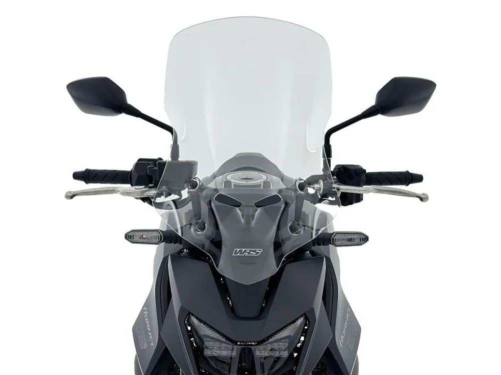Plexi motocyklu WRS verze CAPONORD pro HONDA HORNET 750 rok 2025-2026 barva čirá, výška plexi 51 cm, bez montážní sady