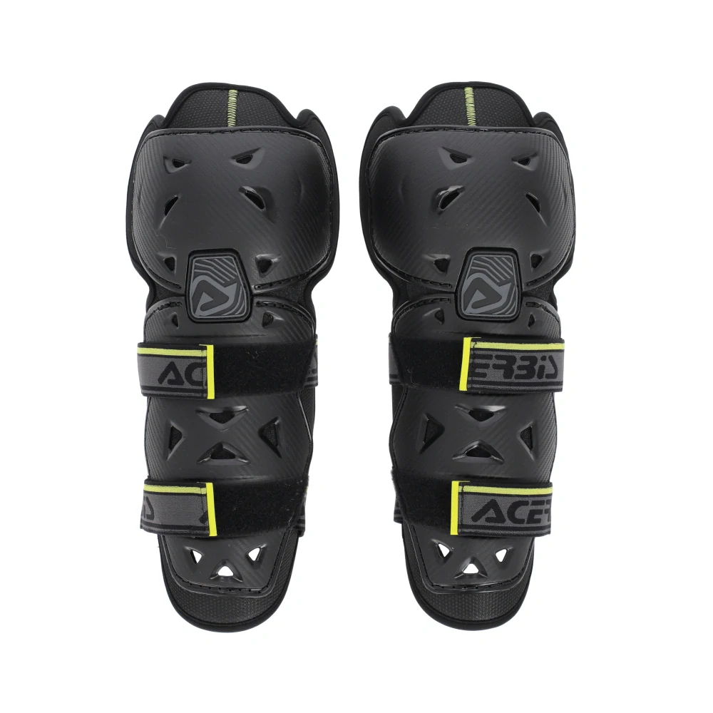 a Kolenní chrániče/chránič kolen ACERBIS PROFILE 2.0 - KNEE GUARDS velikost pro dospělé jezdce, barva černá/žlutá fluo - pár