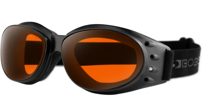 Motocyklové sluneční brýle BOBSTER CRUISER 3 matný černý rám / vyměnitelné čočky / 4 druhy 