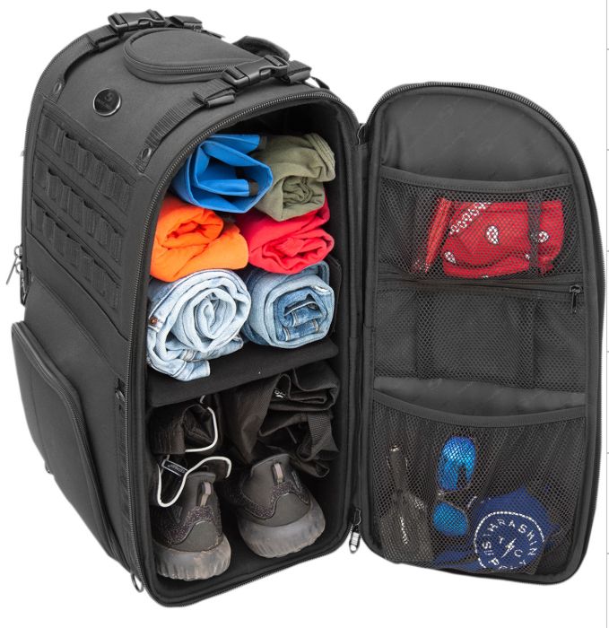 Zadní brašna na sedadlo pro Chopper Saddlemen S3500 Tactical Sissy Bar Bag