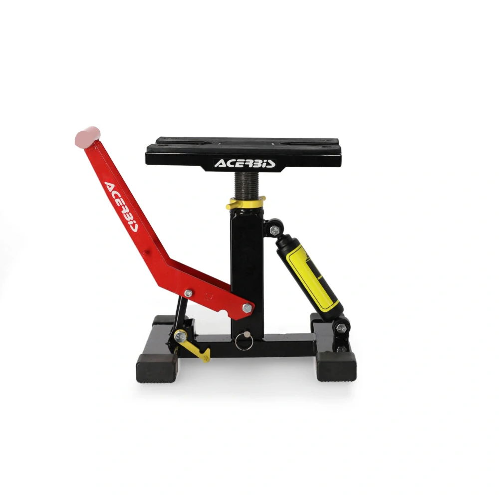 a Výškově nastavitelný stojan pro motokrosové motorky / motokrosový stojan s tlumičem ACERBIS ELEVATOR BIKE STAND nosnost 130 kg