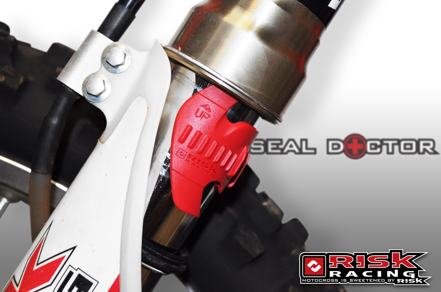 Přípravek k pročištění znečištěného gufera přední vidlice Risk Racing Seal Doctor (vel. L 45 - 55 mm)