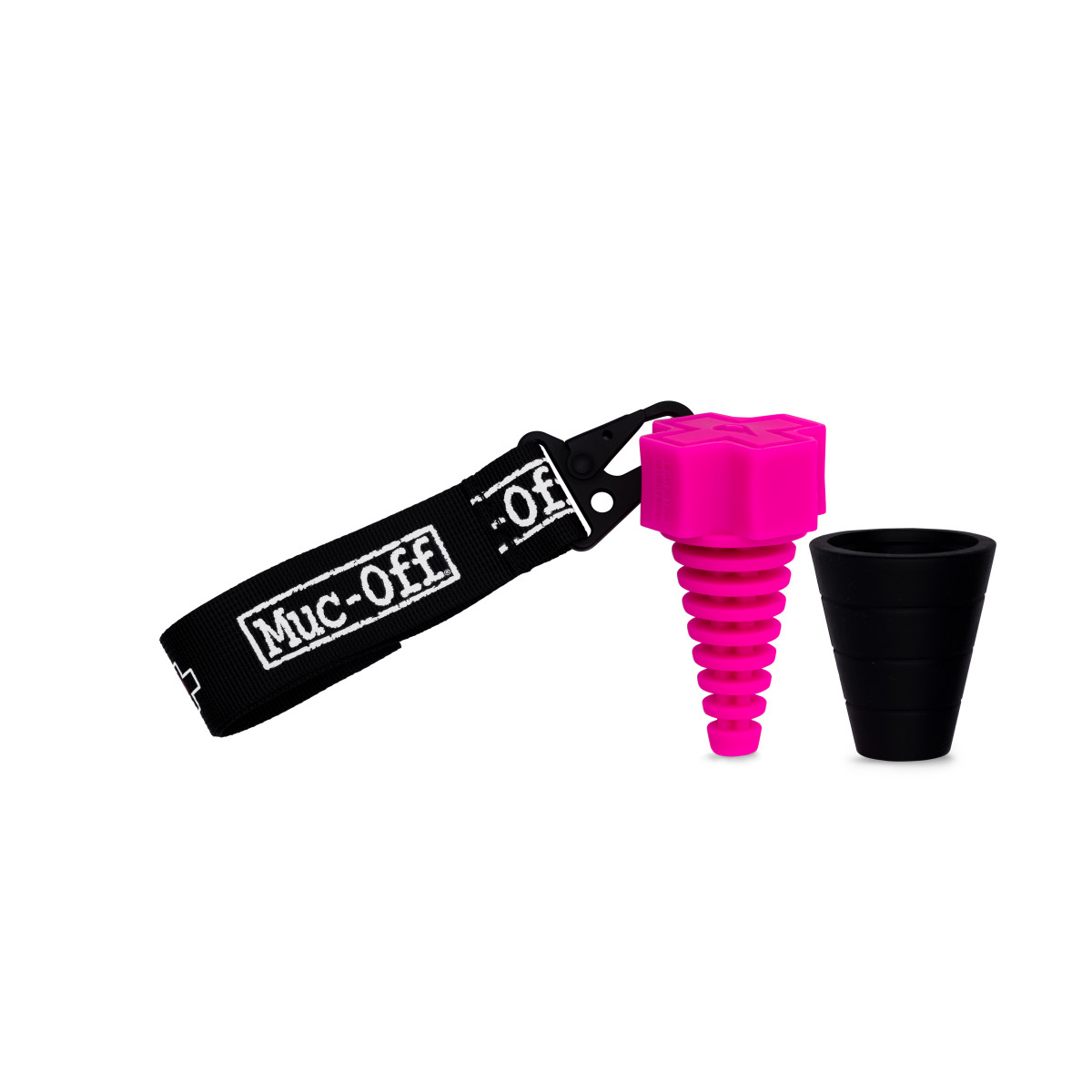 a Zátka - špunt do výfuku motocyklu MUC-OFF Exhaust Wash Plug pro 2t a 4T