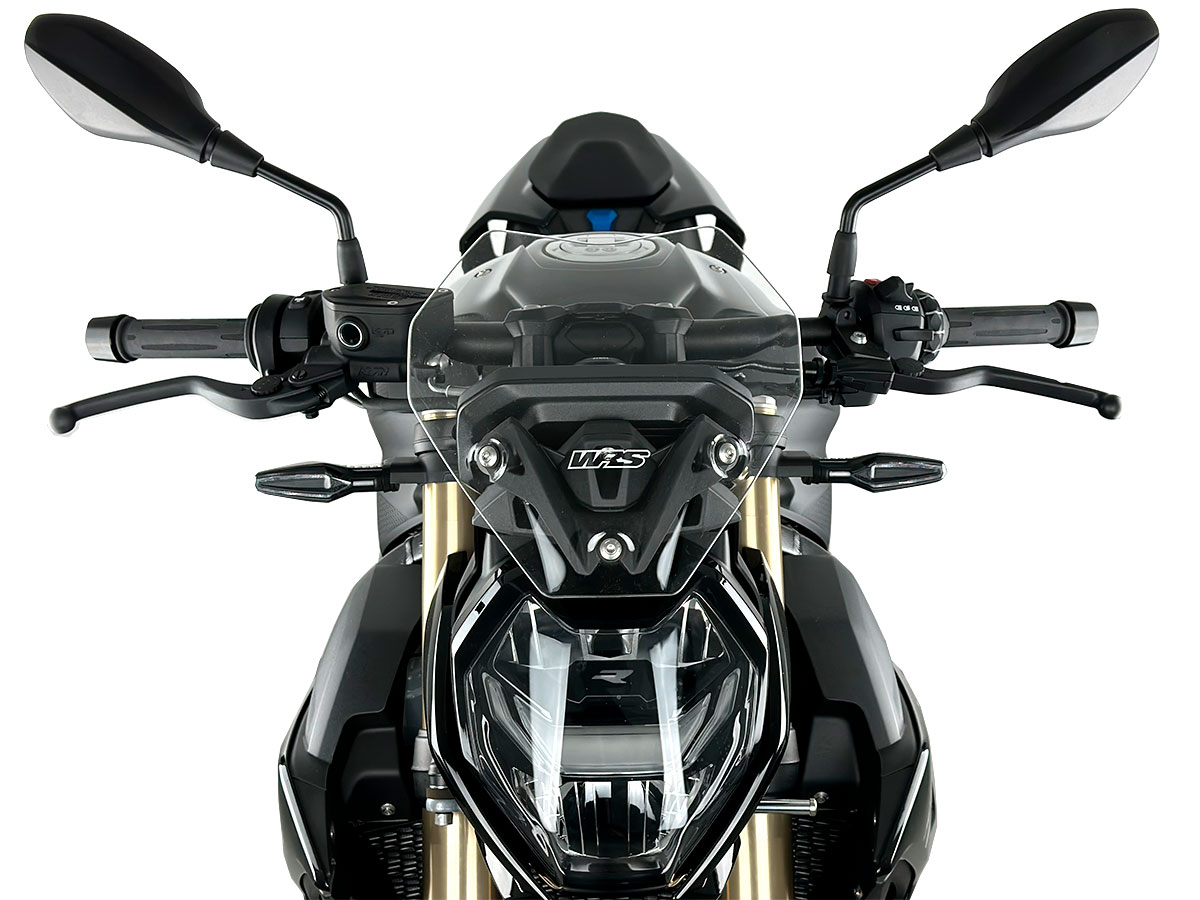 Plexi motocyklu WRS SPORT pro BMW S 1000 R rok 2022-2023, výška 25 cm, šíře 28cm, barva čirá