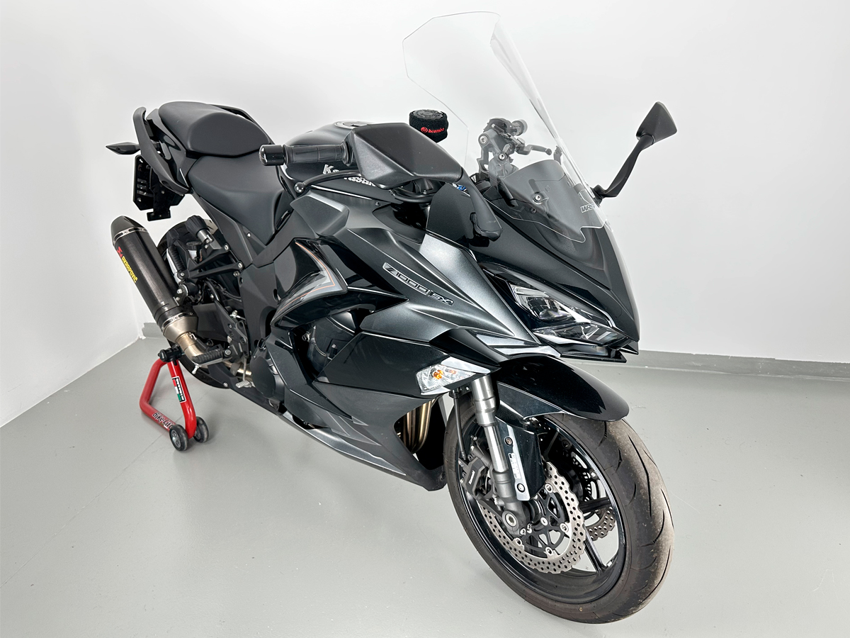 Plexi motocyklu WRS verze CAPONORD pro motocykly KAWASAKI Ninja 1000 SX ABS rok 2017 až 2023, výška plexi 47 cm, barva čirá