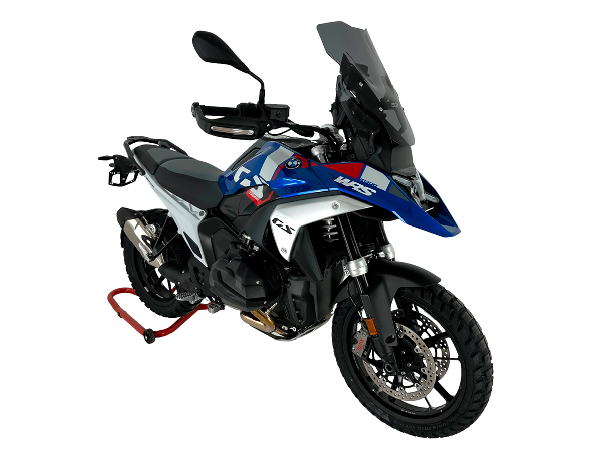 Plexi motocyklu WRS TOURING BM088FS pro BMW R 1300 GS ABS rok 2023-2024 barva tmavě kouřová bez deflektorů 