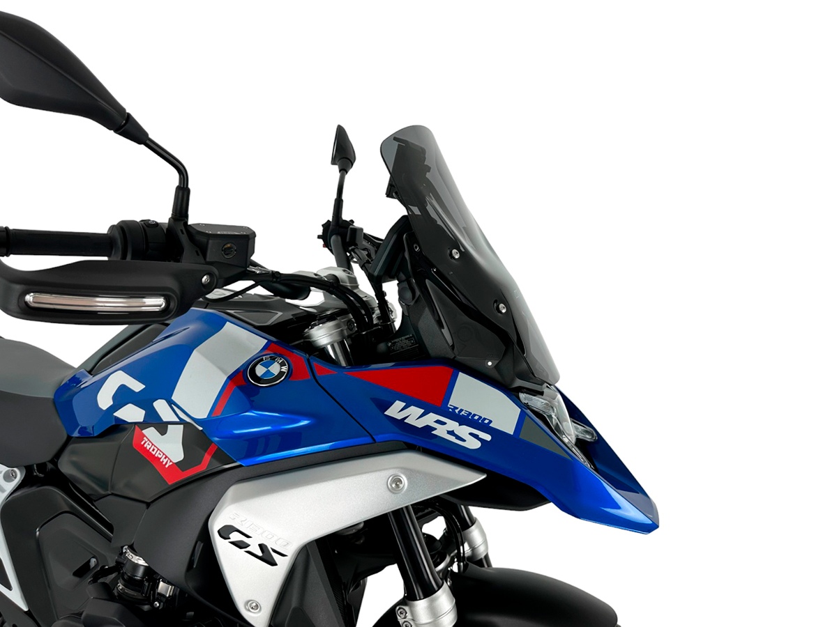 Plexi motocyklu WRS STANDARD BM089FS pro BMW R 1300 GS ABS rok 2023-2024 barva tmavě kouřová bez deflektorů 