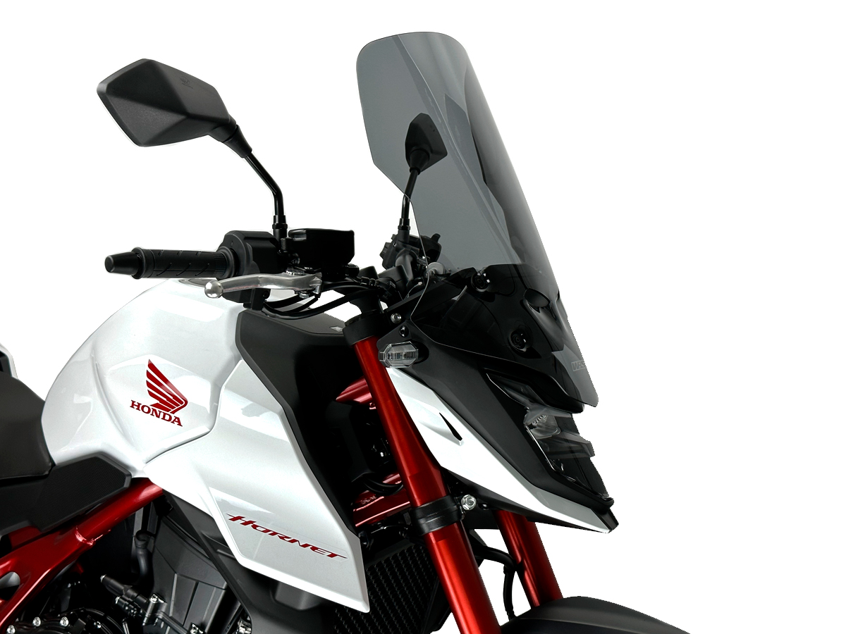 Plexi motocyklu WRS verze CAPONORD pro HONDA HORNET 750 ABS rok 2023-2024 barva tmavě kouřová, výška plexi 51 cm