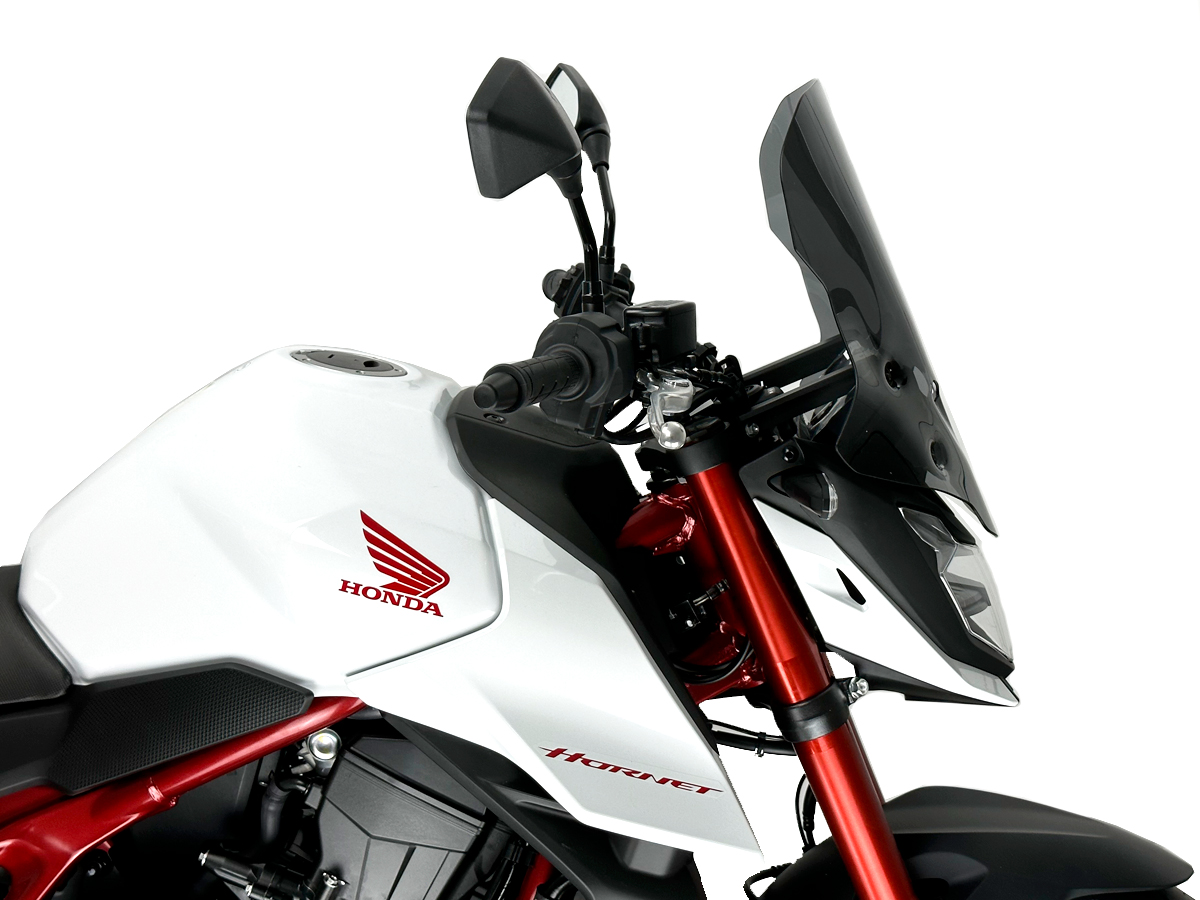 Plexi motocyklu WRS verze TOURING pro HONDA HORNET 750 ABS rok 2023-2024 barva tmavě kouřová, výška plexi 43 cm
