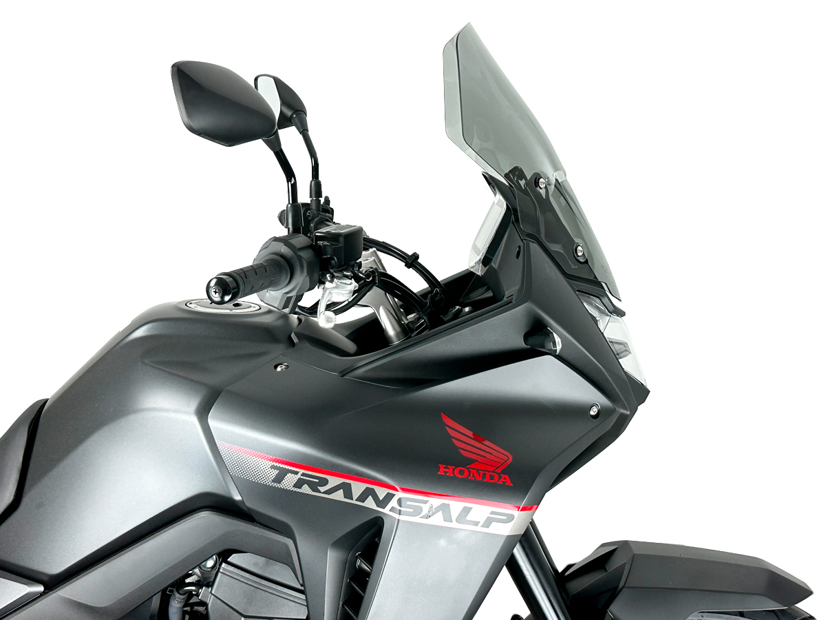 Plexi motocyklu WRS verze TOURING pro HONDA XL 750 TRANSALP ABS rok 2023-2024 barva kouřová, výška plexi 45,5 cm