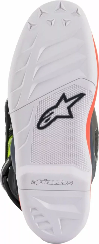 Dětské motokrosové boty / MX obuv ALPINESTARS TECH 7S barva šedá, žlutá fluo/červená fluo
