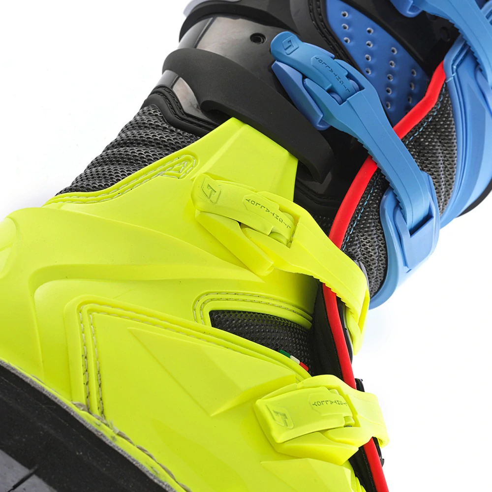Dětské motokrosové boty Gaerne GX-J barva modrá/černá/fluo