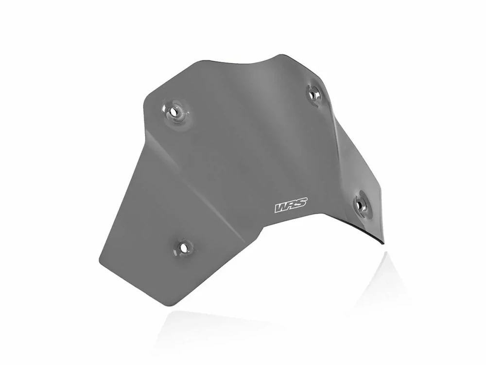 Motocyklové plexi / čelní plexi motocyklu  WRS VERZE SPORT KT010FS pro KTM 1290 SUPER ADVENTURE / S rok 2021-2024 barva tmavě kouřová, výška plexi 16,5 cm 