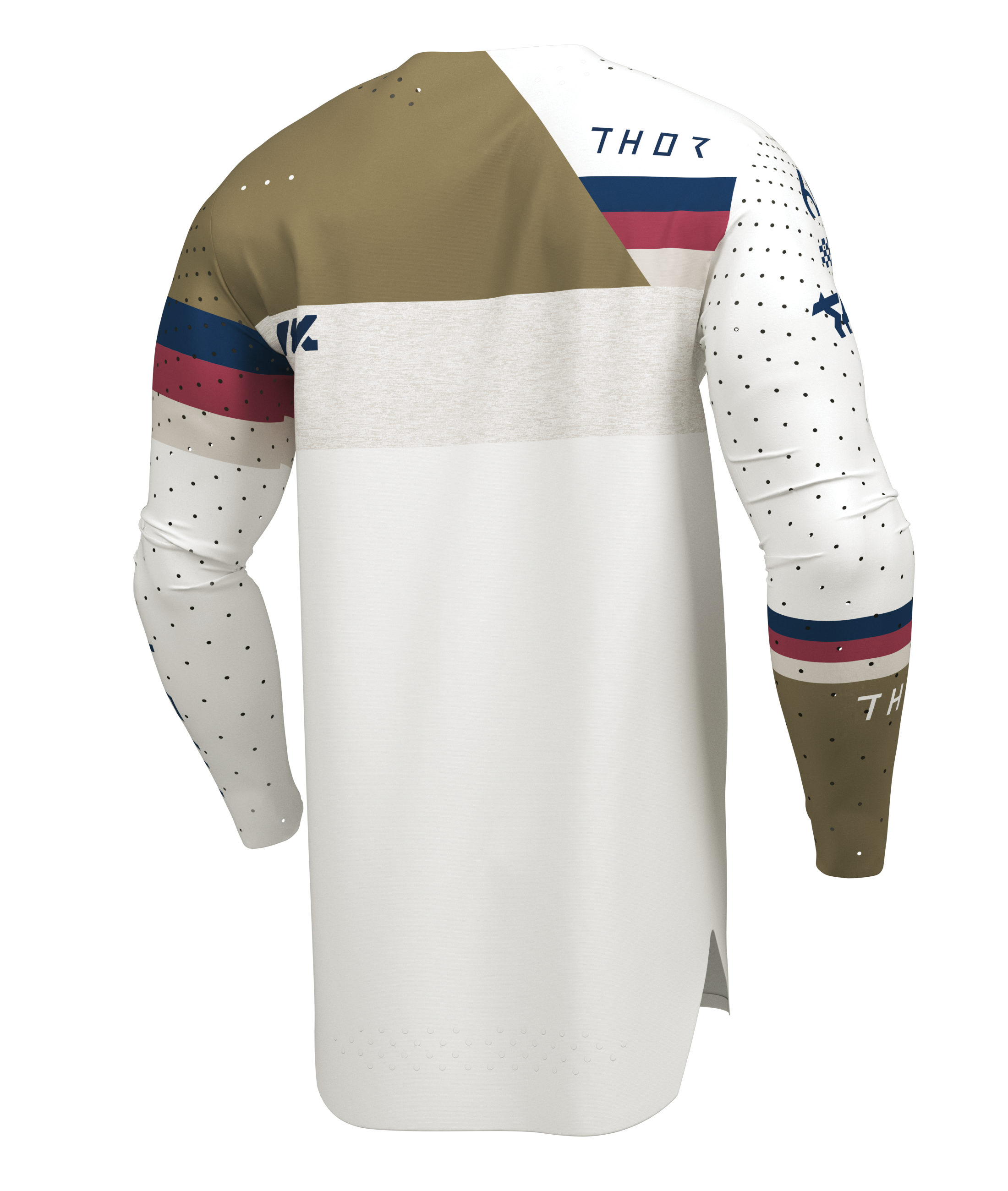 Lehké a pružné motokrosové oblečení - komplet dresu a kalhot THOR SPORTMODE LEAGUE barva bílá copper