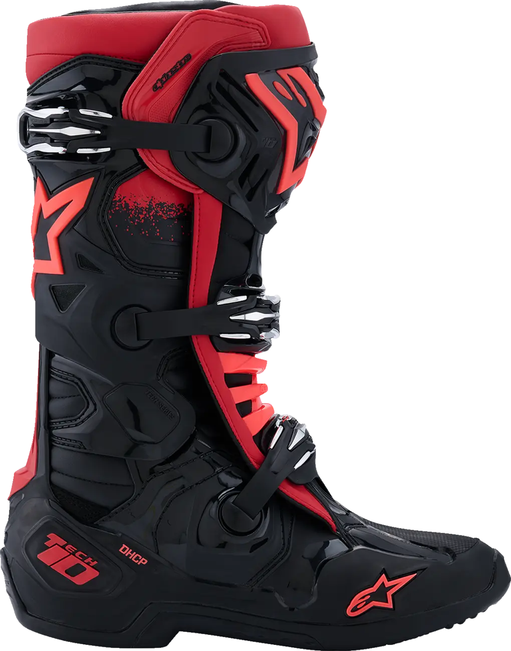 Motokrosové boty s vnitřní botičkou ALPINESTARS TECH 10 barva černá/červená 26