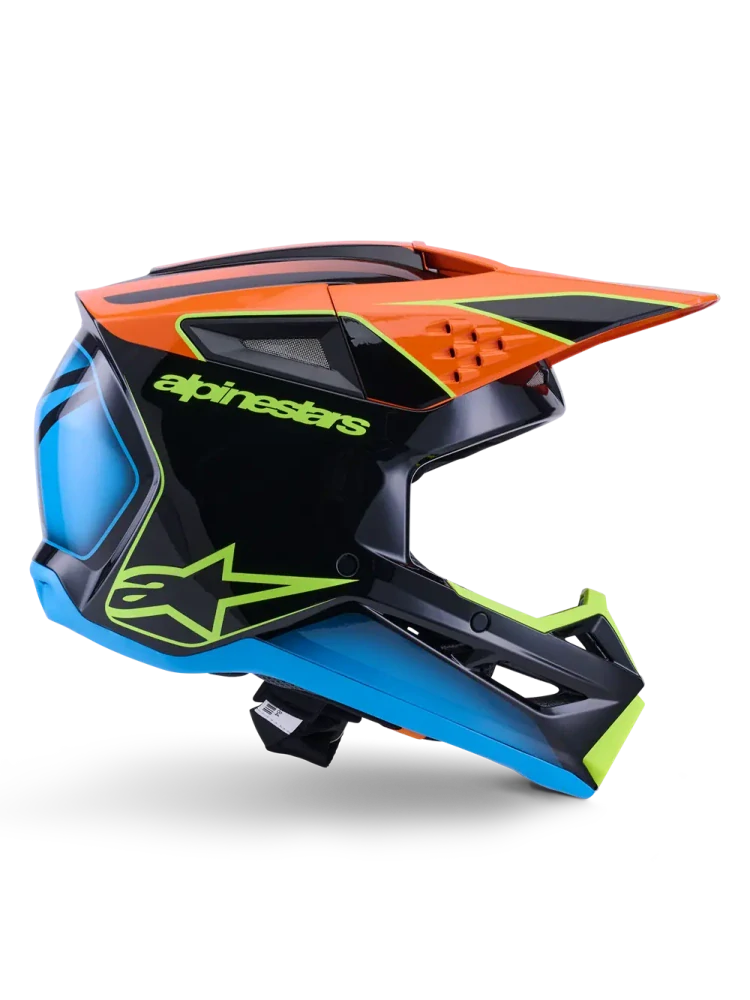 Motokrosová přilba ALPINESTARS SM3 / SM-3 / S-M3 / 8300526-1455 FRAY černá/oranžová/žlutá