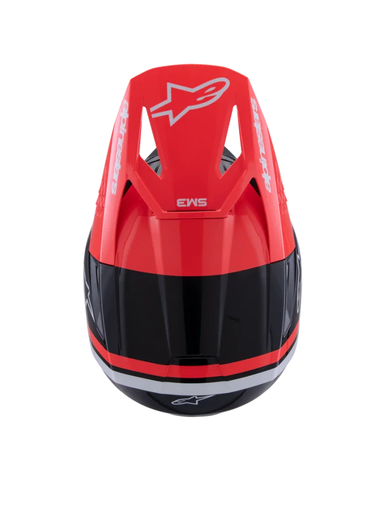 Motokrosová přilba ALPINESTARS SM3 / SM-3 / S-M3 / 8300726-1553 RADIUM černá/bílá/červená