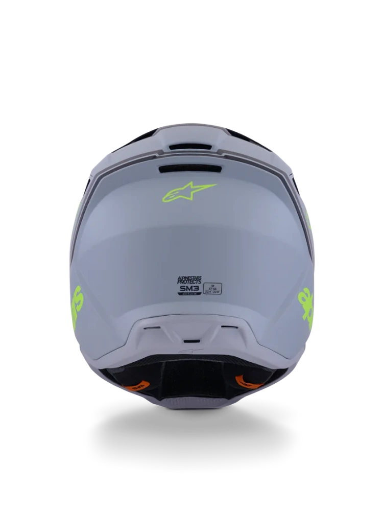 Motokrosová přilba ALPINESTARS SM3 / SM-3 / S-M3 / 8300726-9510 RADIUM černá/šedá/žlutá fluo